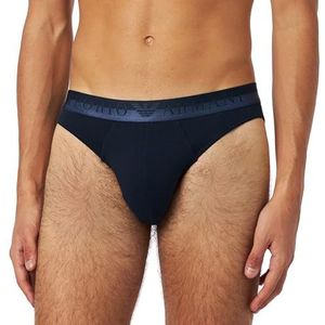 Emporio Armani Heren Heren Christmas Shiny Logo Boxer Briefs, marineblauw, L