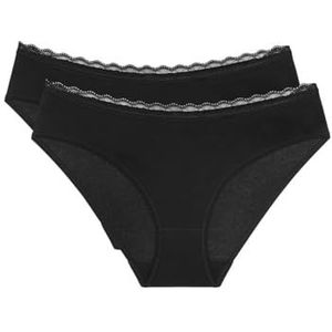Triumph - Feel Of Cotton - Tai Slip - Zwart - Set van 2