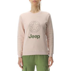 JEEP O102921-P558 J Sweatshirt Dames Ronde Hals JEEP&Star Print Groot J23W Dames Powder Rose L