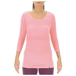 UYN Natural Training OW Three SL T-shirt voor dames, Neon roze melange, M