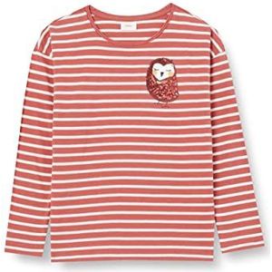 s.Oliver Junior Girl's shirt met lange mouwen gestreept, rood, 92/98
