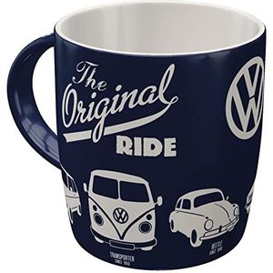Nostalgic-Art - Volkswagen Retro koffiebeker - VW - The Original Ride - Bulli T1, Beetle & Golf, grote gelicentieerde mok, vintage VW Bus cadeau, 330 ml