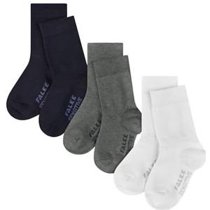 FALKE Unisex Baby Sensitive 3-pack sokken drukvrije comfortband niet snijdend comfortabel huidvriendelijk effen multipack ademend duurzaam biologisch katoen 3 paar, meerkleurig (assortiment 0020).,