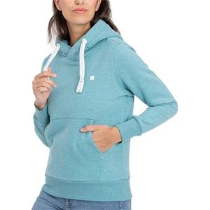 Deproc Active Hildacmyk Sweatshirt voor dames, pullover met capuchon en capuchon, turquoise, 42