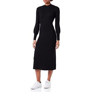 HUGO Dames Slopenny Knitted_Dress, Black1, M, zwart 1, M