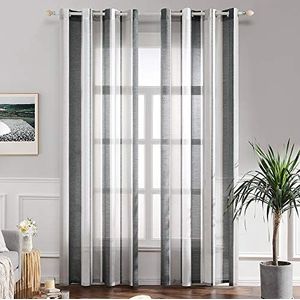 Vitrages - Transparant - 140x250 cm - Polyester