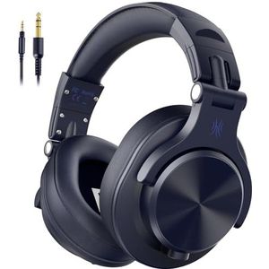 OneOdio Hoofdtelefoon over-ear, DJ-hoofdtelefoon met kabel, professioneel gesloten studio, hifi-hoofdtelefoon met Share Port voor e-drum, piano, gitaar, AMP opname-monitoring - Donkerblauw