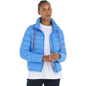 Tommy Hilfiger Dames Donsgevulde Jas Packable Gewatteerde Winter, Blauw (Blauwe Spell), S