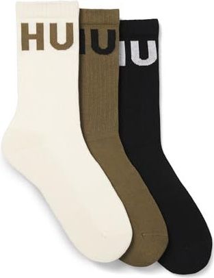 HUGO - QS ICONIC CC 1 - Vrijetijdssokken - Open Green - Set van 3 paar