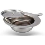 Bedpan + Deksel RVS Ø 30 cm