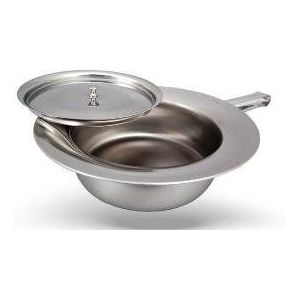 Bedpan + Deksel RVS Ø 30 cm