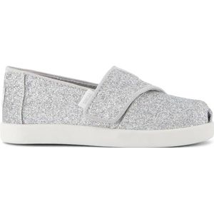 TOMS Alpargata Classic Slip-On Espadrille, zilver iriserende glimmer, 9 UK Kind, Zilveren iriserende glimmer, 9 UK Child
