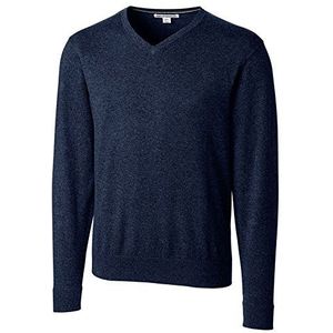 Cutter & Buck Heren Katoenrijke klassieke Lakemont Anti-pilling V-hals Trui Pullover - blauw - L