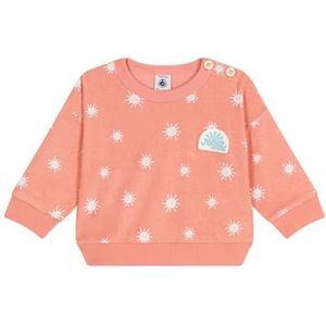 Petit Bateau Sweatshirt voor jongens, Abrikoos/Malvavisco, 6 Maanden