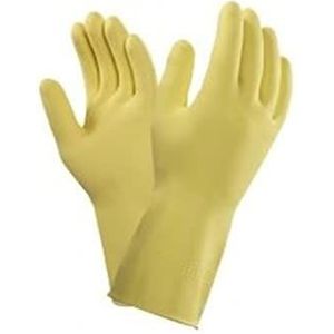 BERTOZZI Gele pluche handschoenen 30 cm, maat S, zoals afgebeeld