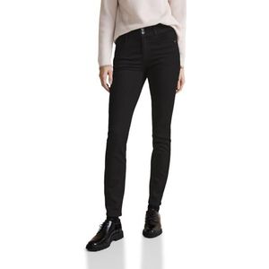 Street One Dames jeansbroek slim en high, zwart (deep black), 28W x 32L