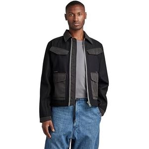 G-STAR RAW Heren Short Wool Jacket, Black (dark black B965-6484), XL