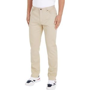 Tommy Hilfiger Heren Denton Cotton Straight Fit Chino's, Beige (Klassiek Beige), 33W / 36L