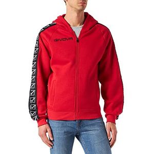 Givova BA10-0012-L sweatshirt met volledige ritssluiting, rood, L