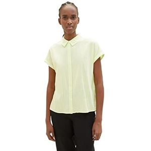 TOM TAILOR Denim Dames blouse 1035907, 31624 - Small Lime White Stripe, XS