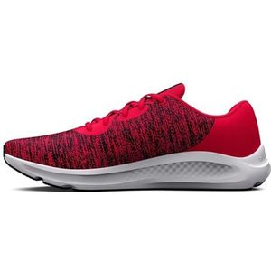 Under Armour Heren UA Charged Pursuit 3 Twist hardloopschoen, Rood Rood Zwart, 40 EU