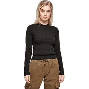 Urban Classics Dames Dames Rib Knit Turtelneck Sweater Sweatshirt, zwart, XS