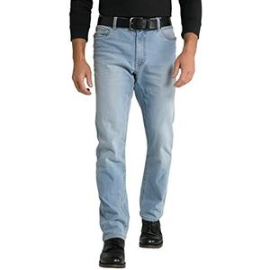 JP 1880 Heren Jeans, FLEXNAMIC, Straight Fit, tot maat 70/35 broek, gebleekt denim, 28