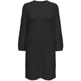 ONLY - ONLKATIA - Gebreide Jurk - Zwart - Knielengte - Lange Mouw