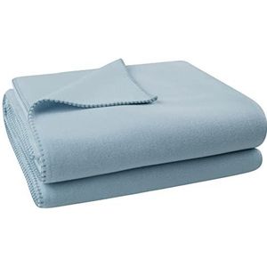 Zoeppritz deken in de kleur: blauw, gemaakt van 65% polyester, 35% viscose, grootte: 160x200 cm, 103291-520-160x200