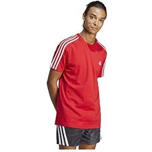 adidas Essentials Single Jersey 3-Stripes T-shirt met korte mouwen voor heren (1 stuk)