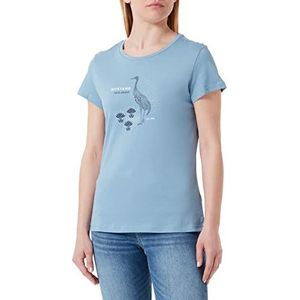 MUSTANG Dames Style Alexia C Print T-Shirt, Vervagen Denim 5124, L
