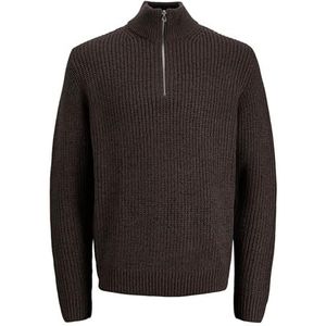 Jack & Jones - JORBLEECKER KNIT HALF ZIP BF - Schipperstrui - Mulch