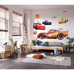 Disney zelfklevende en contourgesneden vlies-fotobehang van Komar - Cars XXL - afmetingen: 127 x 200 cm - muurstickers, kinderkamer, jongens, auto, racewagen