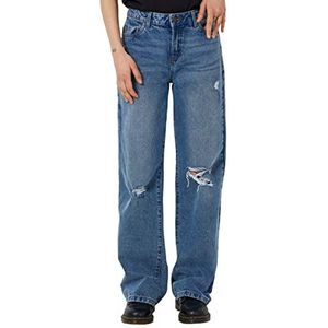 Noisy may NMAMANDA jeans voor dames met wijde pijpen, blauw (light blue denim)