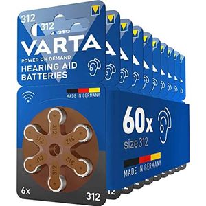 VARTA - Power on Demand 312 - Gehoorbatterijen - Bruin - 60 Stuks