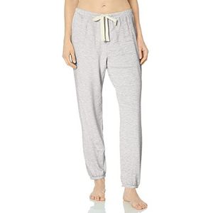 Amazon Essentials Lichtgewicht lounge badstof joggingbroek voor dames (verkrijgbaar in grote maten), grijs gemêleerde strepen, M