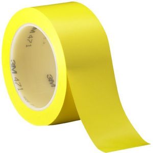 3M 471 hoogwaardige zachte PVC-tape, 50 mm x 33 m, geel (verpakking van 24)