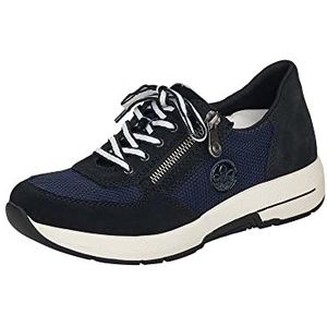 Rieker N8451 Sneakers voor dames, blauw, 37 EU