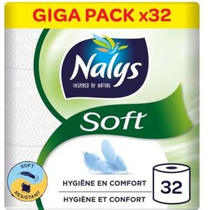 Nalys - Soft - Toiletpapier - Wit - Pak van 32 Rollen - 2 Lagen