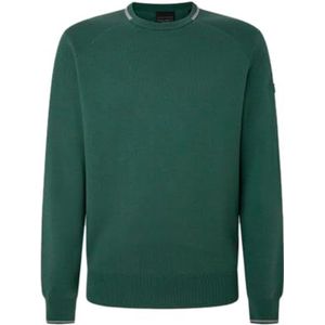 Hackett London Heren Telfor Varsity Knitwear, Groen (Groen), L, Groen (Groen), L