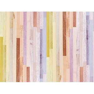 Viniliko Vintage houten Vinyl tapijt, meerkleurig, 100 x 133