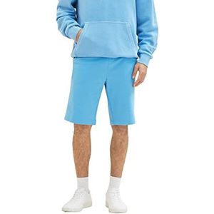 TOM TAILOR Heren 1036329 Bermuda Sweatpants Shorts, 18395-Rainy Sky Blue, L, 18395 - Rainy Sky Blue, L