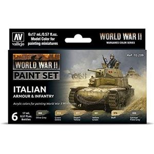 Vallejo 070209 kleurenset, Italiaanse pantsering & infanterie, WWII modelbouwset