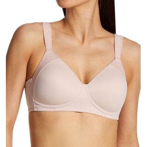 Playtex Perfect glad draadloos T-shirt voor dames, volledige figuren, beha, zandschaal-zijpaneel, 80B, Zandbak-zijpaneel, 80B