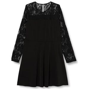 VERO MODA Vmsara Ls Flared Short Dress JRS mini-jurk voor dames, zwart, XXL
