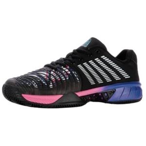 K-Swiss Performance Heren Express Light 3 Padel Tennis Schoen, Black/True Blue/Neon Pink, 47 EU, Black True Blue Neon Pink, 47 EU