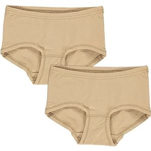 Müsli by Green Cotton Girl's Girl 2-pack hipster panty's, tan, 110