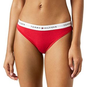 Tommy Hilfiger Bikini-stijl ondergoed voor dames, Primair Rood, L