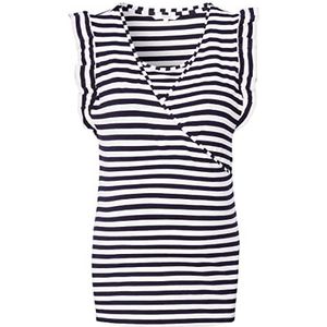 Noppies Maternity Dames Tee Nursing Short Sleeve Stripe Maud T-shirt, Blue Graphite-P334, XXL