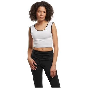 Urban Classics - Dames T-shirt - Wit/Zwart - 5XL